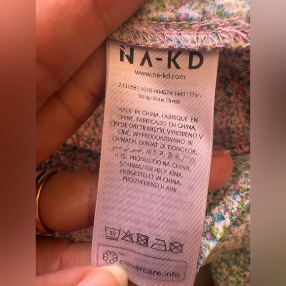 NA-KD TIE BACK DETAIL MAXI DRESS IN A MULTICOLOR Floral Print Sleeveless Size 36 - Picture 6 of 16